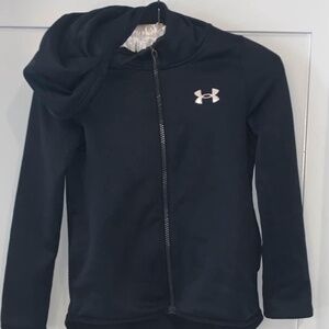 Under Armour Youth Black Hoodie zip up size Small